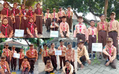 Seru dan Penuh Belajar : Latihan Pramuka Penggalang di MI Darul Ulum I Kalisat